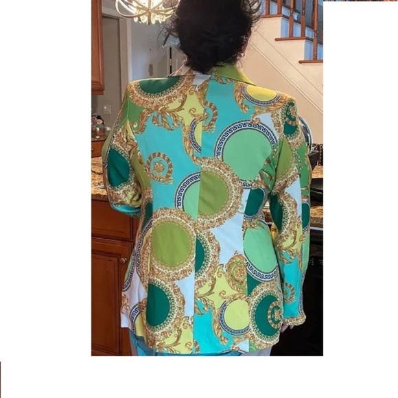 Venti 6 blazer made in Italy chain Greek key design - Picture 3 of 6